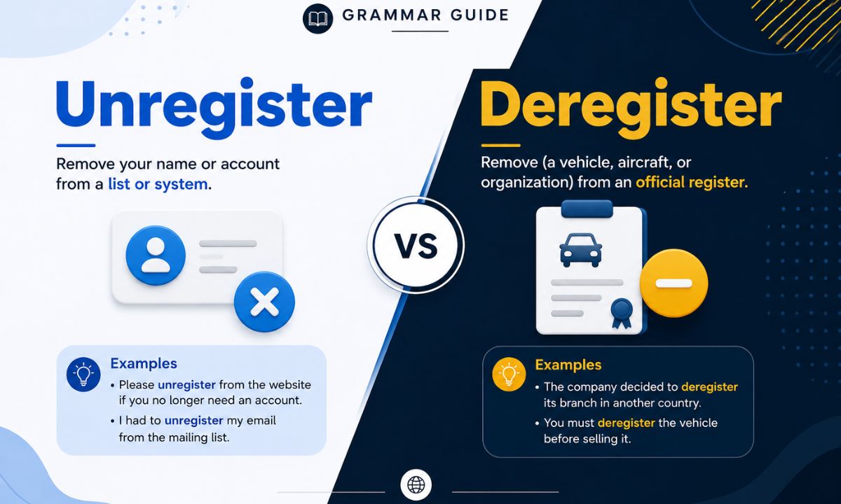 Unregister vs Deregister: What's the Difference? (2026 Guide)