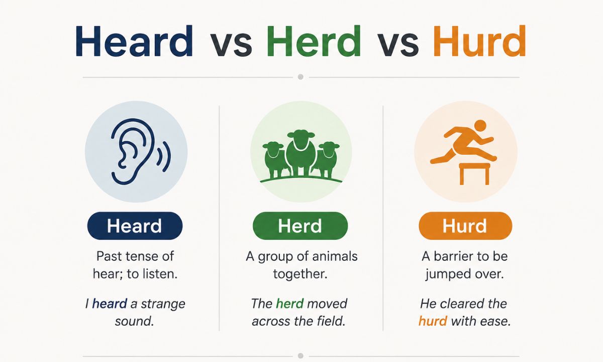 Heard vs Herd vs Hurd: What's the Difference? (2026 Guide)