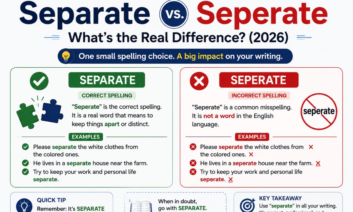 Separate vs. Seperate  What’s the Real Difference? 2026
