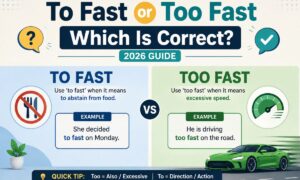 To Fast or Too Fast Which Is Correct? 2026