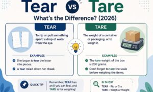 Tear vs Tare What’s the Difference? 2026