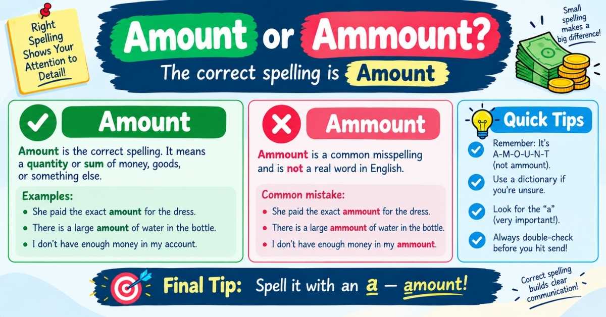 Amount or Ammount