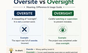 Oversite vs Oversight: Meaning, Difference & Usage Guide
