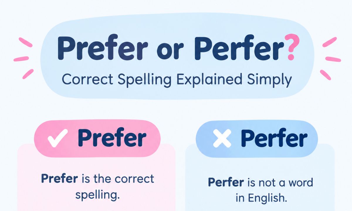 Prefer or Perfer: Correct Spelling Explained Simply