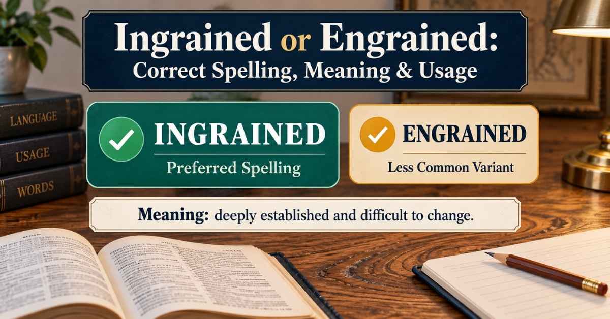 Ingrained or Engrained: Correct Spelling, Meaning & UsagE